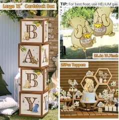 Classic Winnie Bear Baby Shower Decorations Neutral All-In-One Pooh Baby Shower