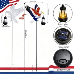 Automated Bald Eagle Solar Garden Lights – Enchanting Outdoor Ambiance
