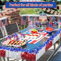 8 Pcs 4th of July Parade Float Patriotic Decorations, Independence Day Red White