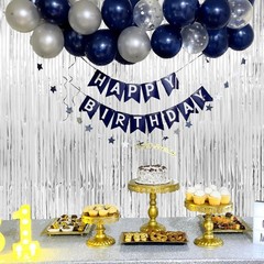 4 PCS Silver Streamers Tinsel Backdrop Curtains Foil Fringe 13.2×8.2 Ft Photo