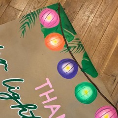 Handpainted Teacher Appreciation Banner Thai Hawaiian Inspired Tropical Floral