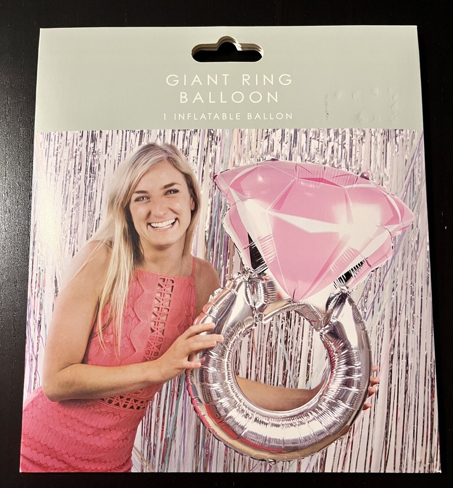 30” Giant Diamond Ring Balloon Bridal Engagement Anniversary Wedding Party!!