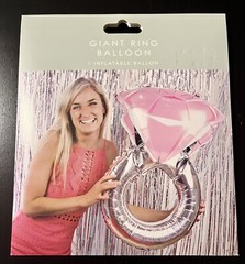 30” Giant Diamond Ring Balloon Bridal Engagement Anniversary Wedding Party!!