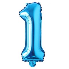 16″ inch Single Blue Alphabet Letter number Balloons Aluminum Hanging Foil Film