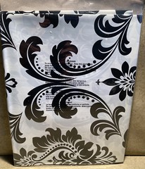 Creative Converting Black and White 6 Foot Damask Photo Backdrop