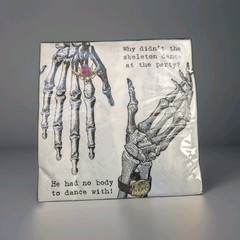 20 Paper Napkins 2 Skeletal Gothic Hands New Bee Watch Decoupage Party