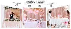 Rose Gold Sequin Backdrop Curtain 2 Panels 2FTx8FT Glitter Rose Gold Background