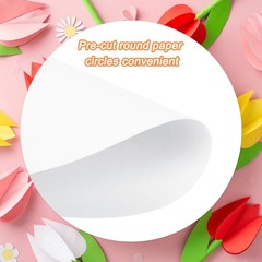 60 PCS White Circle Cutouts Paper 8 Inch Round 200gsm/75lb Cardstock Crafts