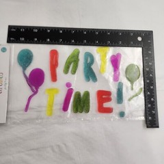 Party Time Balloons Gel Clings Window Decorations