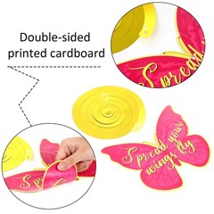 30 Pcs Spring Butterfly Party Decorations Hanging Swirl Streamer Elegant