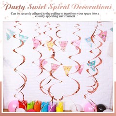 36 Pcs Hanging Swirl Party Decorations Plastic Streamer Swirls Birthday Set