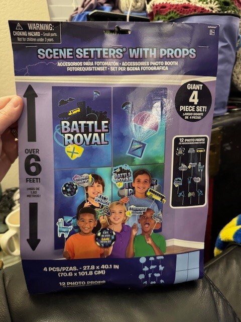 Battle Royal Video Game Birthday Party Decoration Scene Setters w/Photo Props