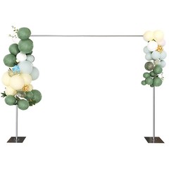Backdrop Support w Metal Steel Base Baking Painting Silver Celebrate Background