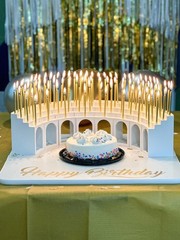 Celebration Stadium Tall Gold Birthday Candle 100 Pack,