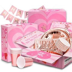 Party spot! 253 Pcs Birthday Decorations For Women, Rose Gold Party Decoratio…