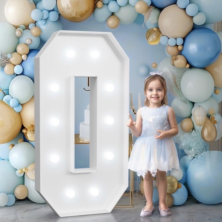 Marquee Number 0 Birthday Decorations: Large Light up Numbers 4 Feet Tall