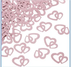 500 Pcs Rose Gold Glitter Heart Confetti – Wedding – Birthday – Valentines