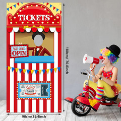 Carnival Circus Theme Party Decorations, Halloween Carnival Photo Door Banner Ti