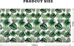 3PCS Hawaii Palm Leaves Tablecloths for Hawaiian Party Decoration, Luau Disposab