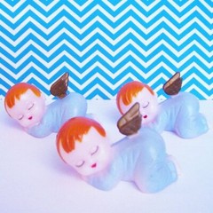 Sleeping Baby Angel Figurine in Pink & Blue – Cake Topper, Lot of 36 pc.