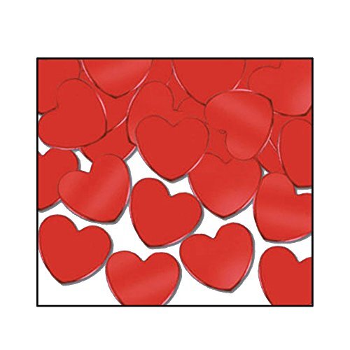 Fanci-Fetti Confetti Hearts (red) Party Supplies Decoration Accessory 1 Oz/Pkg