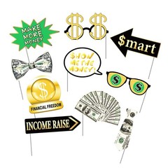 Fun Money Theme Photo Booth Props Dollar Theme Selfie Props for Birthday Wedd…