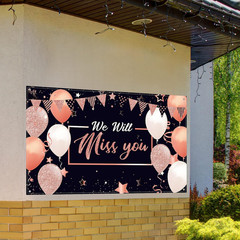 We Will Miss You Banner- Extra Large 72 X 44 Inch, Graduation Backdrop for 2026