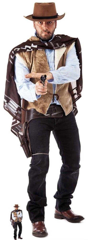 Cowboy Lifesize Cardboard Cutout Standee Standup wild west Clint Eastwood style