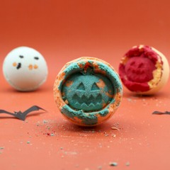 Halloween bath bomb set 3x180g each handmade, vegan, sensitive skin, children