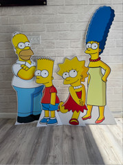 The Simpson Family Cutout, Homer, Marge, Bart and Lisa Cutout, Party decor