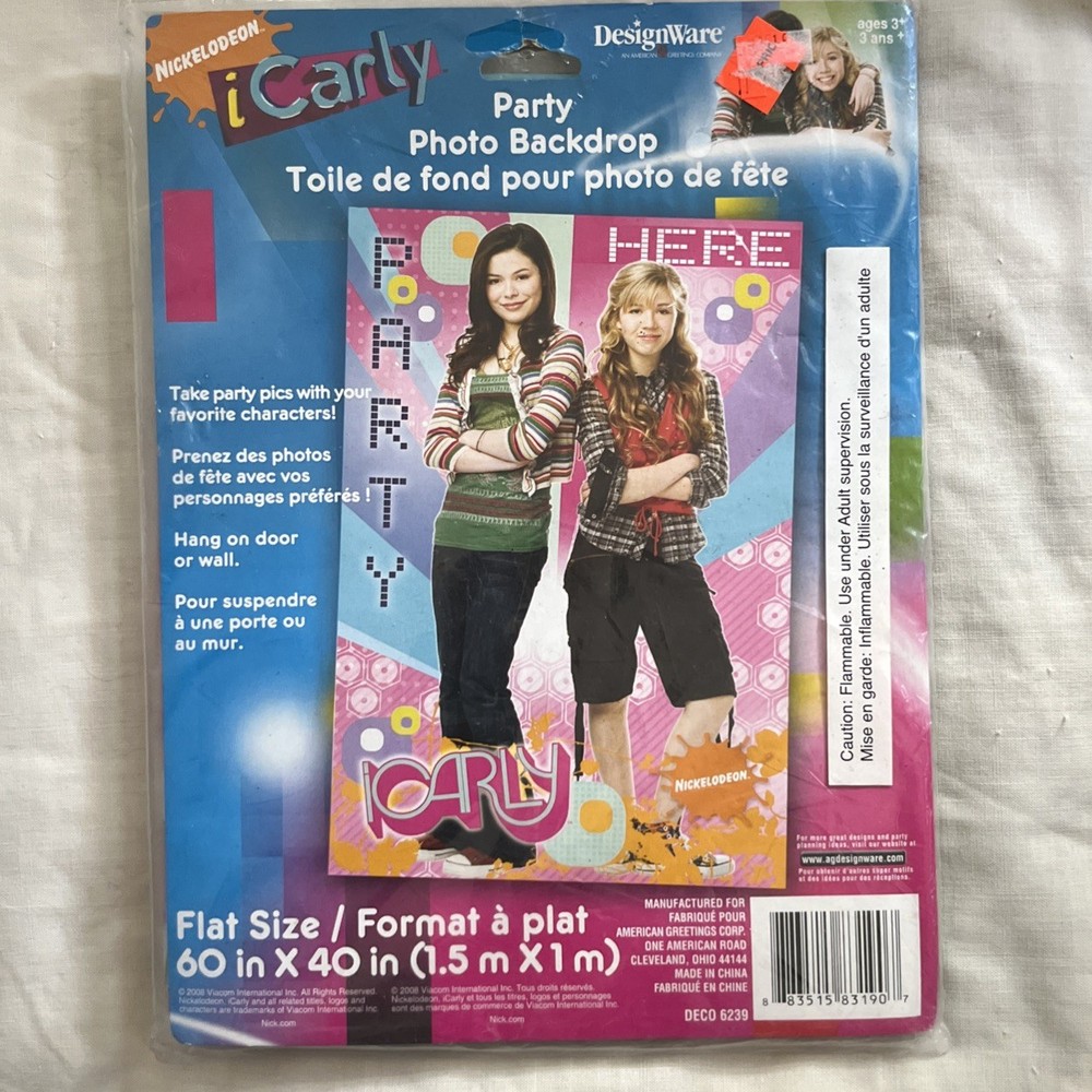 iCarly Party Photo Backdrop DesignWare 60×40 Inch Sam Carly Nickelodeon