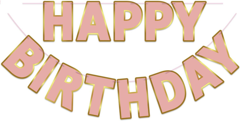 Happy Birthday Banner – 9Ft Pre-Strung Happy Birthday Sign for Women, Men, Girls