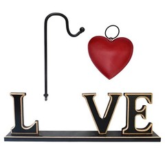 Rustic Wood Love Sign Freestanding Cutout Block Letter Centerpiece Table Decor