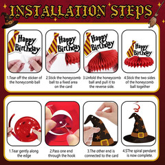 209pcs Wizard Birthday Party Decorations Set, Magic Theme Party Suppliers, Magic
