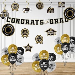 Stunning 2026 Graduation Supplies Set – Streamers, Balloons & Elegant Accents