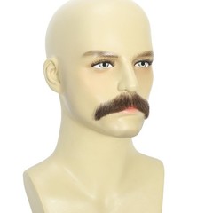 Realistic Human Hair Fake Beard and Mustache for Men Hand Tied Invisible Lace…