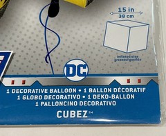 BATMAN HEROES UNITE SUPERHERO PARTY Cubez 15 inch Decorative Mylar Balloon ~ NEW
