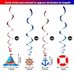 18 Pieces Nautical Party Decorations Cruise Door Banner Nautical Birthday