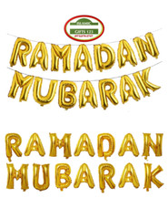 RAMADAN Decoration(11 Pcs) Ramadan Mubarak BALLOON+BANNER Islamic Gift Eid Decor