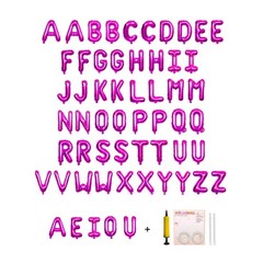 58 PCS Letter Balloons Alphabet Letters 2 Sets A- Z & 1 Sets AEIOU 16 – Inch …
