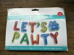 Pet Party ‘Let’s Pawty’ Balloon Banner (10 x 20″ Balloons) BRAND NEW UNOPENED