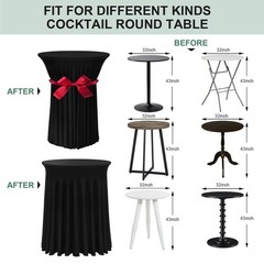 Bddc Cocktail – 3 Pack 32X 43 Black Cocktail Tablecloth Natural