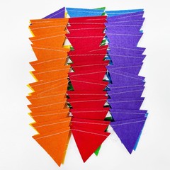 Rainbow Party Decorations Colorful Felt Hanging Triangle Mini Bunting Pennant…