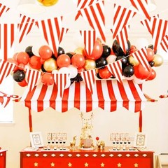 100ft Red and White Striped Pennant Banner, 12×18 Inch red and white banner