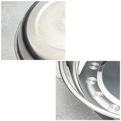Hommp 4-Pack 10 INCHES Stainless Diameter: 10 inch; Depth: 1.6 inch, Silver