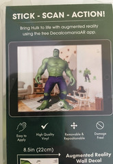 Marvel The Hulk Wall Decal 11×17 Augmented Reality Action Reusable Decal NEW