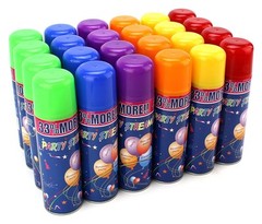 24 Pack Party Streamer Spray String for Kids Fun Colorful Party Supplies