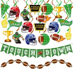 Football Party Decorations 34 PCS Game Day Supplies Birthday Tailgate Decor