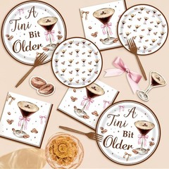 Tiny Bit Older Birthday Party Disposable Tableware (Plates, Napkins, Forks)