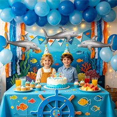 3PCS Dolphin Balloons – Realistic Inflatable Ocean Animals for Under the Sea Par